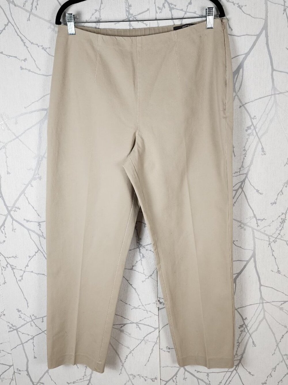 Eddie Bauer Beige Ponte Knit High Rise Bremerton Slim Pants